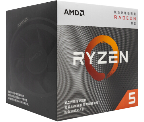 AMD 锐龙5 3400G 处理器 (r5) 4核8线程 搭载Radeon Vega Graphics 3.7GHz AM4接口 盒装CPU